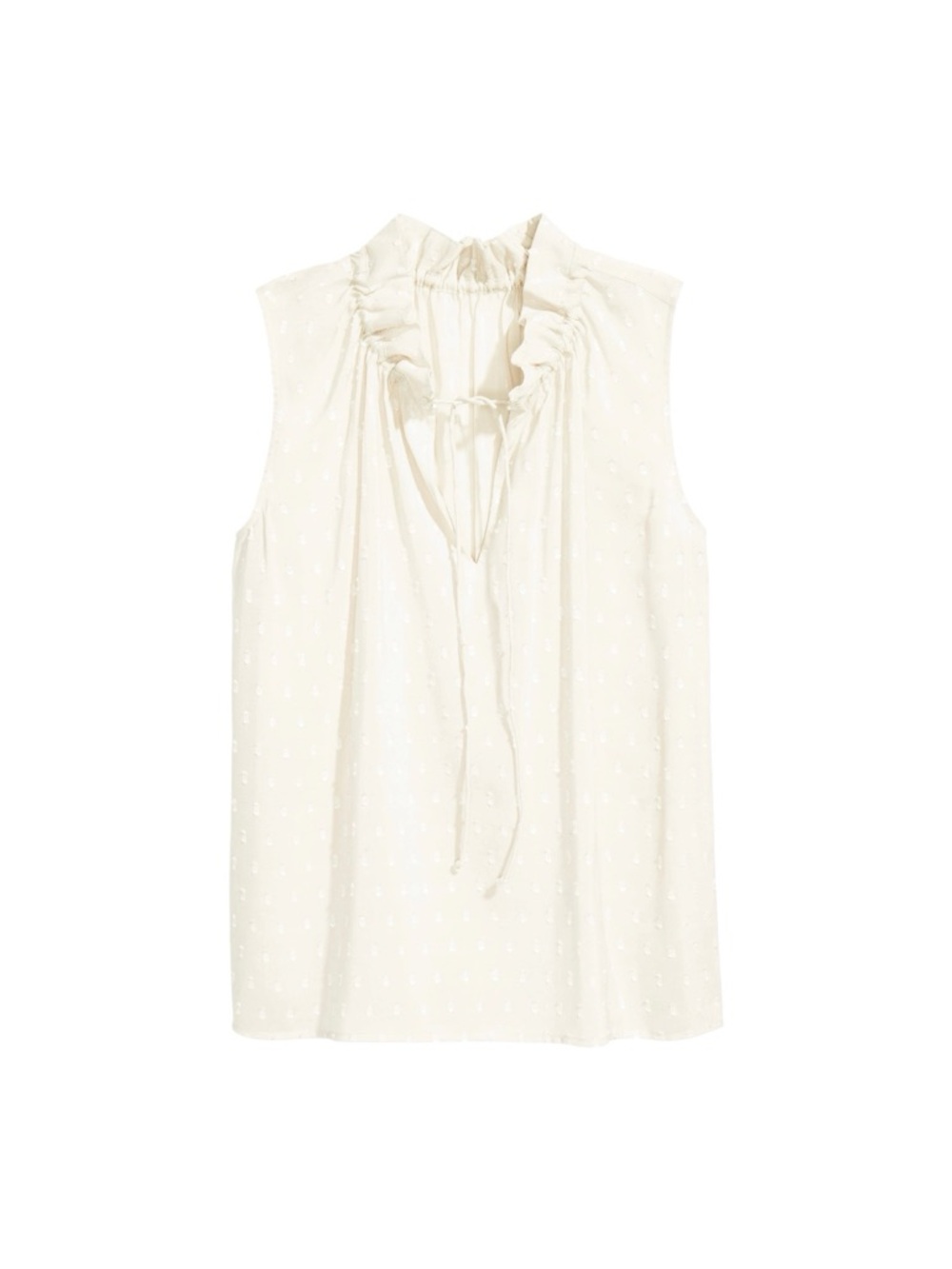H&M Swiss Dot Lightweight Cream Tank 10
